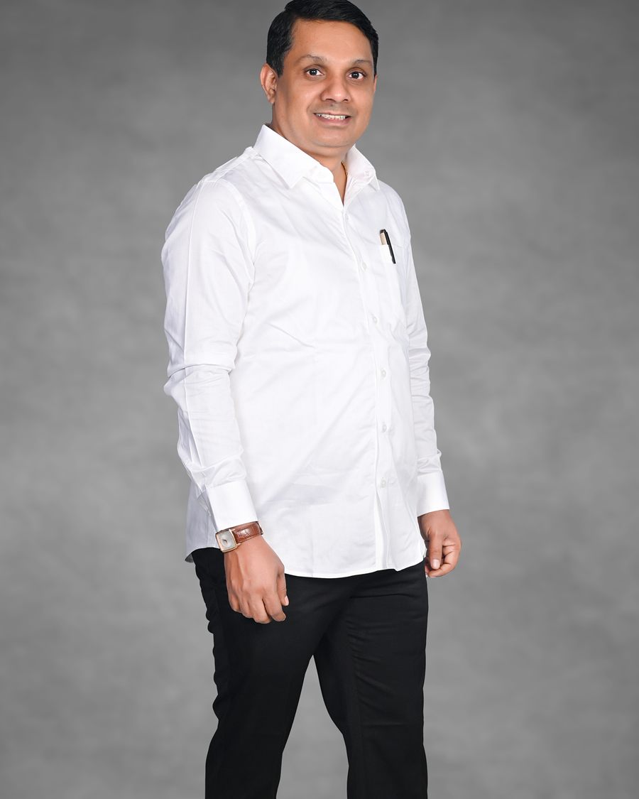 Vaibhav Bhoir in white shirt